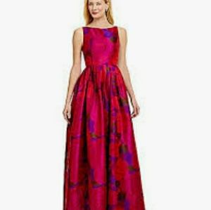 Adriana Pappel Boat neck Floral Ballgown NWT sz 16